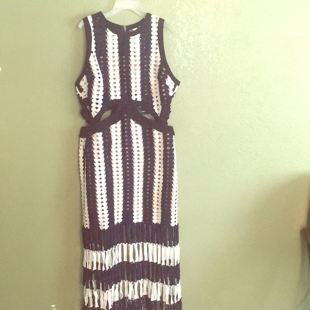 Nautical crochet dress